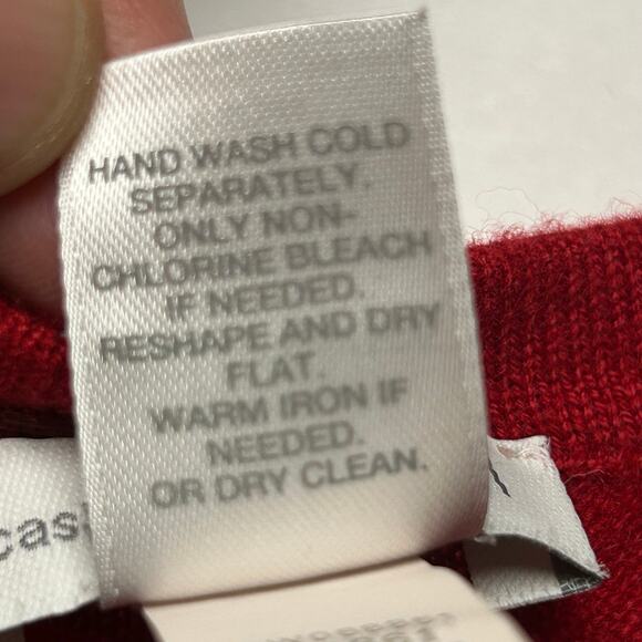 J.Jill red 100% cashmere red long sleeve tunic crew neck sweater size M - Picture 7 of 7